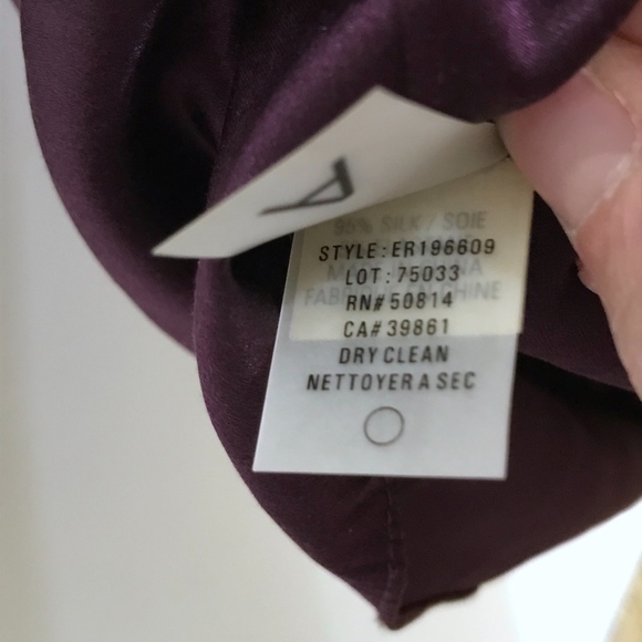 Elie Tahari Purple Silk Draped Dress - Picture 6 of 6